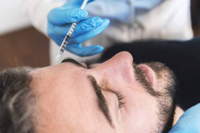 Image of a man receiving Botox