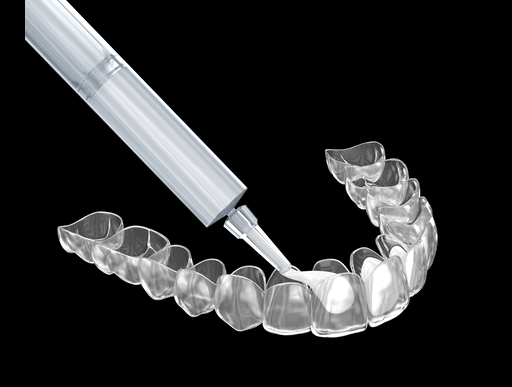 Take-home-Whitening trays in use