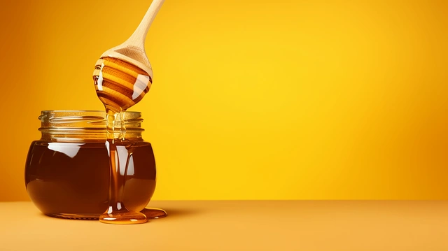 A photo of honey - sticky foods